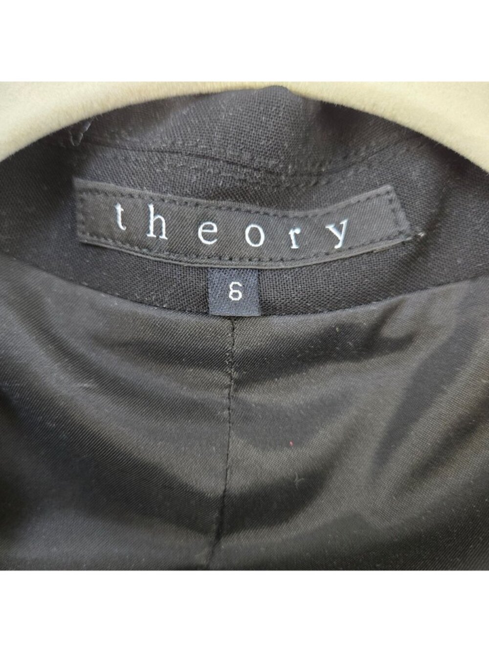 Theory Wool Blend One Button Blazer Jacket Size 6 - Picture 3 of 7